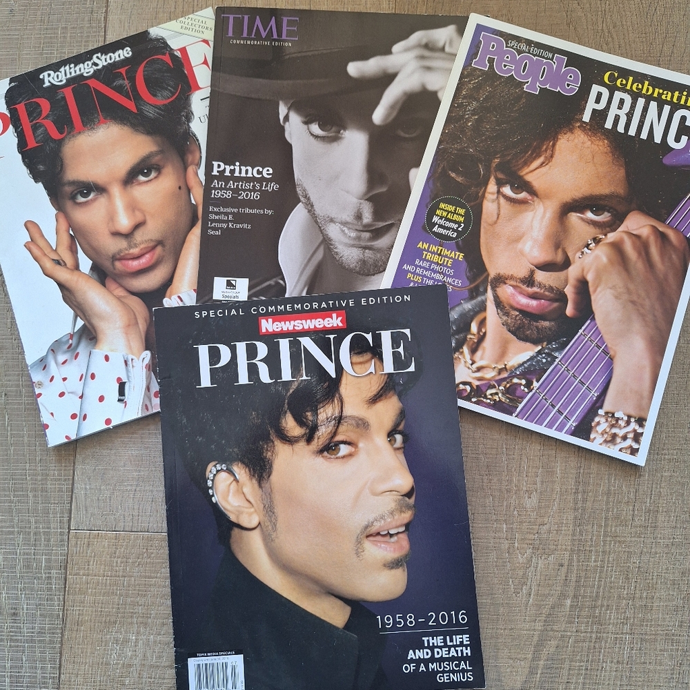 Time Magazine  Rolling stone news week , People magazine Commemorative PRINCE